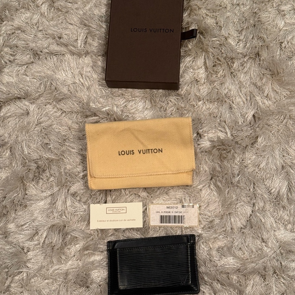 Louis Vuitton Black Epi Leather Card & Key Holder
